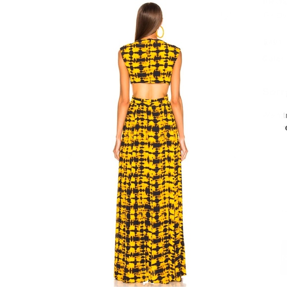 NEW PROENZA SCHOULER REVOLVE YELLOW TIE-DYE MAXI DRESS - Picture 6 of 9